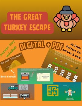 Preview of The Great Turkey Escape - Digital Escape Room