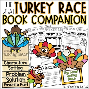 Preview of The Great Turkey Race Activities | Thanksgiving Writing & Reading Comprehension