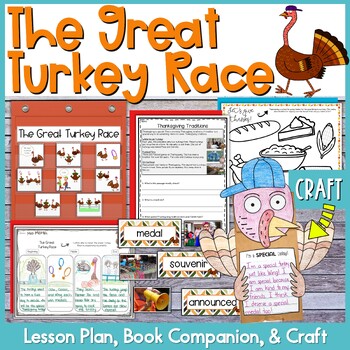 Preview of The Great Turkey Race Lesson Plan, Book Companion, and Craft