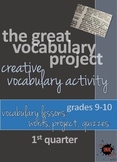 The Great Vocabulary Project: High School Activity, Quizze