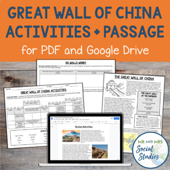 Preview of The Great Wall of China Activities and Reading Passage | Ancient China