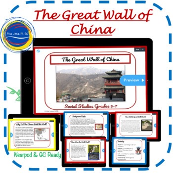 Preview of The Great Wall of China 4th and 5th Grade Social Studies Lesson