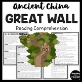 The Great Wall of China Reading Comprehension Ancient Chin
