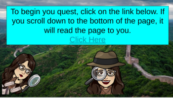 Preview of The Great Wall of China Web-quest 