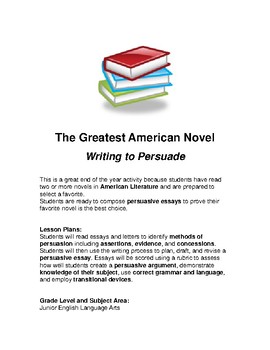 Preview of The Greatest American Novel: Developing a Persuasive Essay