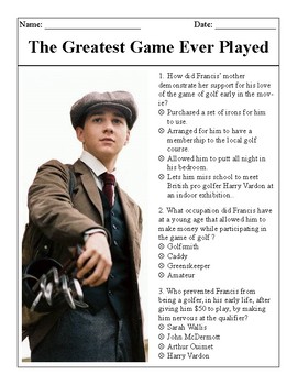 The Greatest Game Ever Played Movie Test