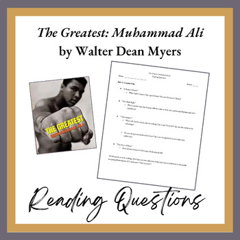 Preview of The Greatest: Muhammad Ali Non-fiction Reading Questions
