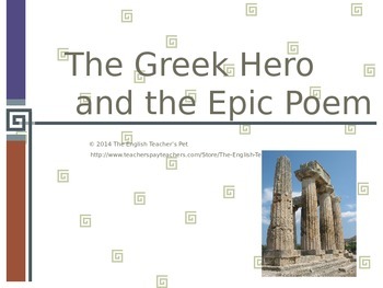 Preview of The Greek Hero and The Epic Poem PowerPoint