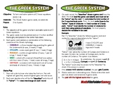 The Greek System - 8th Grade Math Game [CCSS 8.EE.C.8]