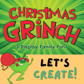 Preview of The Green Grinchy Font: Christmas Grinch Font