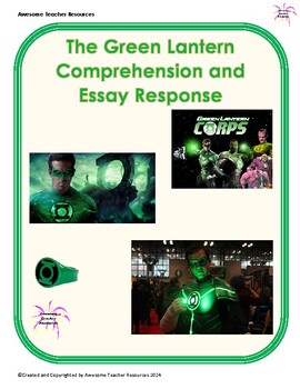 Preview of The Green Lantern Reading Comprehension Passage and Essay Response