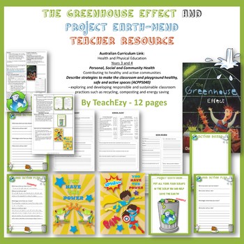 Preview of The Greenhouse Effect and Project Earth-Mend Teacher Resource