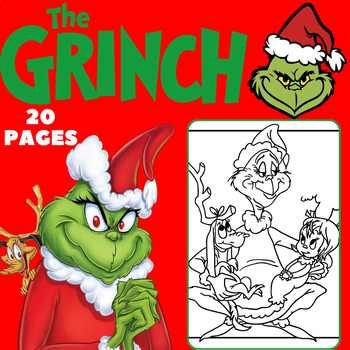 Preview of The Grinch Coloring Pages - Christmas Coloring Pages Activities Grinchmas Grinch