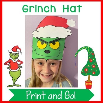 Preview of The Grinch Hat - Simple Christmas Craft 