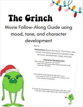 Preview of The Grinch Movie Guide, The Grinch Character, Mood, Tone Guide