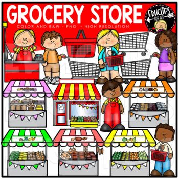 Preview of The Grocery Store Clip Art Set {Educlips Clipart}