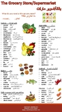 The Grocery Store/Supermarket (بقالة\سوبر ماركت) Reference Sheet