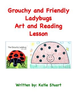 Preview of The Grouchy Ladybug Art and Reading Lesson!