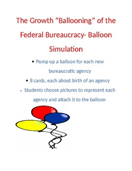 Preview of The Growth "Ballooning" of the Federal Bureaucracy- Balloon Game