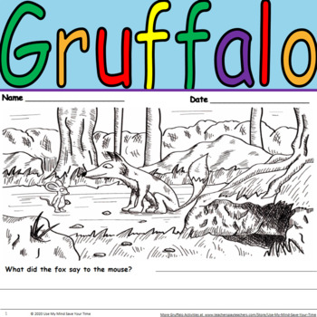 gruffalo fox coloring pages