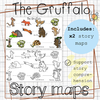 Preview of The Gruffalo book companion | Vocabulary story maps | Speech language therapy