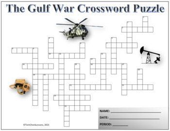 The Gulf War Crossword Puzzle by TechCheck Lessons TPT
