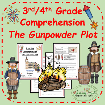 Preview of The Gunpowder Plot Reading Comprehension 3rd and 4th Grade / Bonfire Night