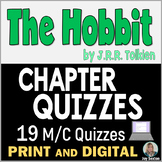 The HOBBIT Chapter Quizzes - Print & DIGITAL - 19 Quick Co