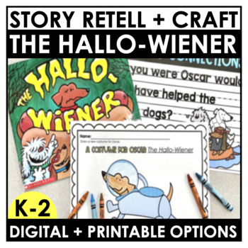 Preview of The Hallo-Wiener Read Aloud Digital + Print Google Slides™ | Halloween Craft