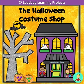 Preview of The Halloween Costume Shop - Emergent Reader Set, Lapbooks and Mask Templates