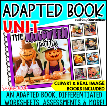 Preview of Adapted Book Unit: The Halloween Party (Print & Digital)