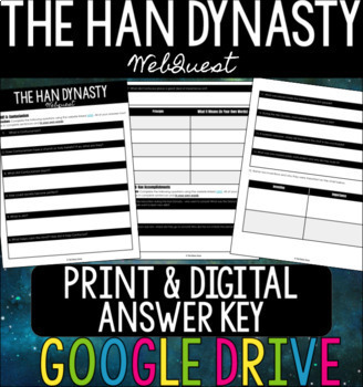 Preview of The Han Dynasty WebQuest + Extension Activity - Google Drive