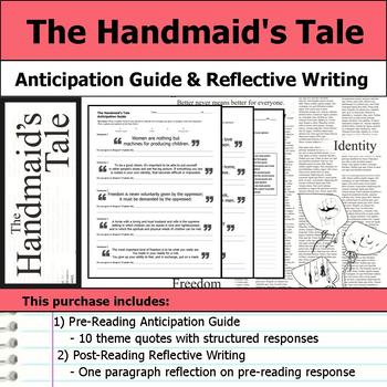 Preview of The Handmaid's Tale - Anticipation Guide & Reflection