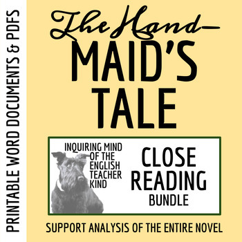 Preview of The Handmaid's Tale Close Reading Worksheets Bundle (Printable Version)