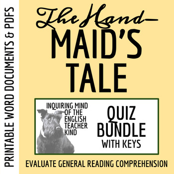 Preview of The Handmaid's Tale by Margaret Atwood Quiz and Answer Key Bundle (Printable)