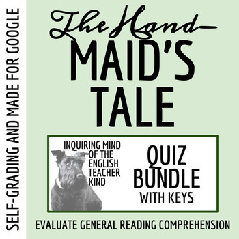 Preview of The Handmaid's Tale Quiz and Answer Key Bundle for Google Drive (Self-Grading)