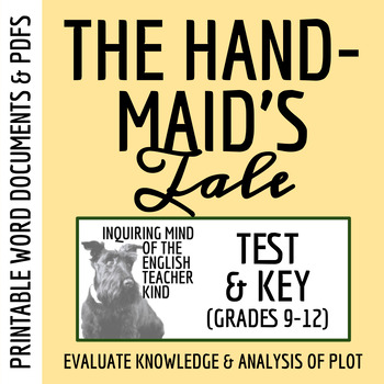 Preview of The Handmaid's Tale Test and Answer Key for High School (Printable)