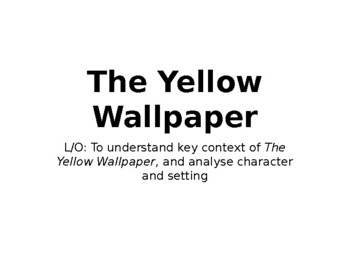 the yellow wallpaper setting