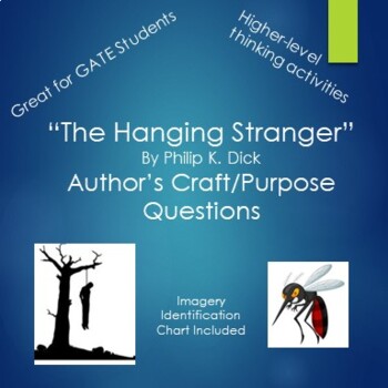 Preview of The Hanging Stranger Author's Craft/Purpose Questions and Imagery Chart