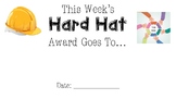 Behavior Management: The Hard Hat Award (Encouraging Teamwork)