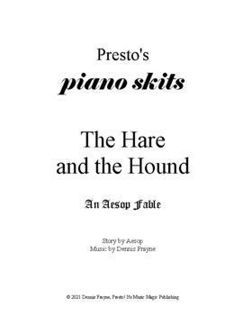 Preview of The Hare and the Hound, an Aesop Fable (piano/vocal/acting) (piano skits)
