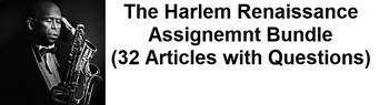 Preview of The Harlem Renaissance Unit Assignment Bundle (32 PDF Assignments)