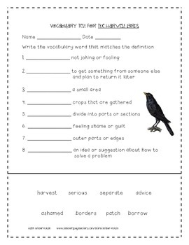 The Harvest Birds Activities 3rd Grade Journeys: Unit 2, Lesson 8
