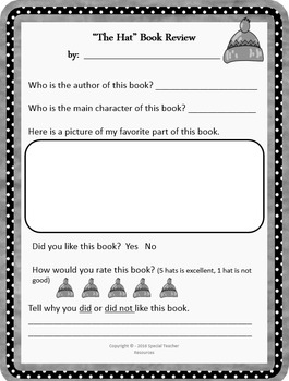 The Hat by Jan Brett Literary Unit by Special Teacher Resources