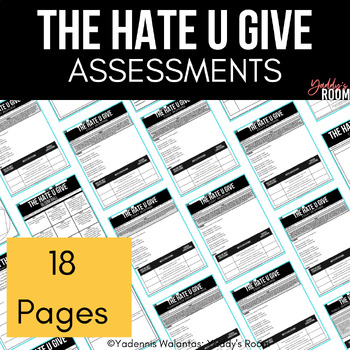 Preview of The Hate U Give Assessment Bundle CCSS Aligned Self Grading