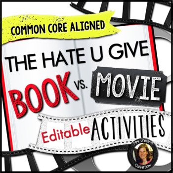 Preview of The Hate U Give Movie/Novel Comparison Activities