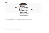 The Hate U Give Quiz (Chapters 1-6)