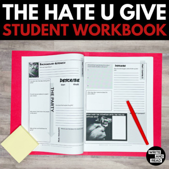 Preview of The Hate U Give Workbook with Chapter Comprehension Questions - Angie Thomas