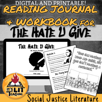 Preview of The Hate U Give by Angie Thomas Activity Booklet or Worksheet Packet