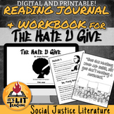 The Hate U Give by Angie Thomas Reading Journal and Workbook